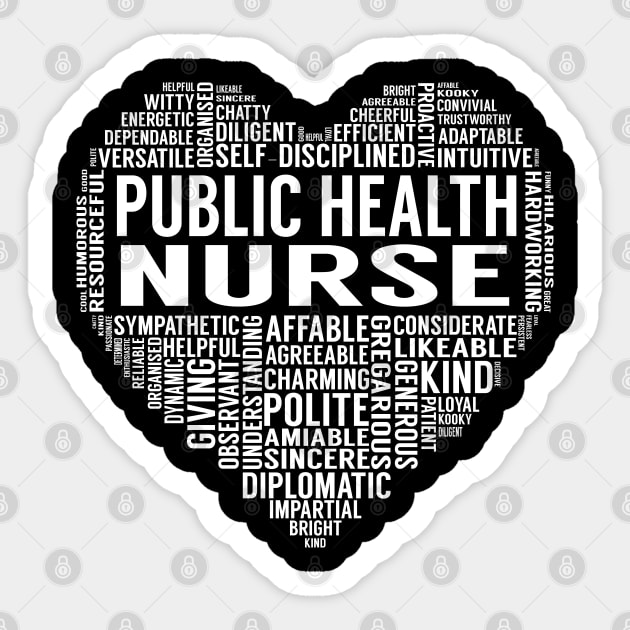 Public Health Nurse Heart Sticker by LotusTee